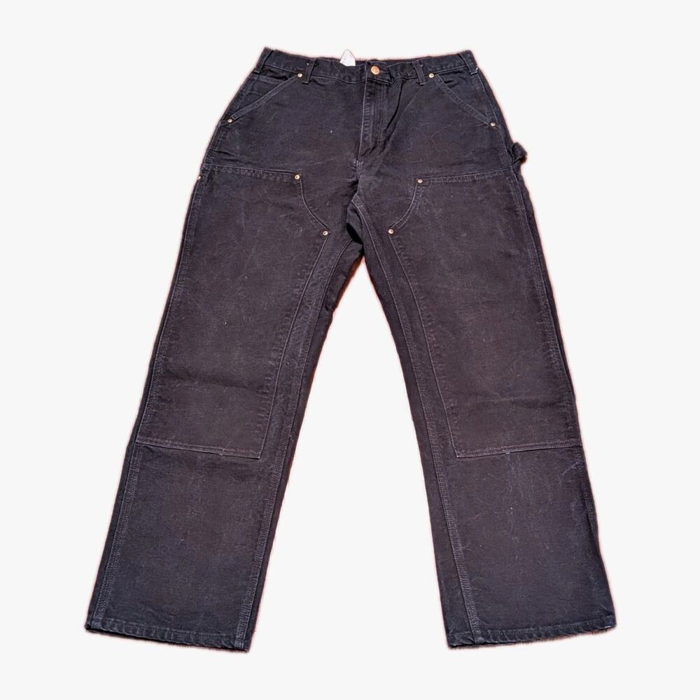 Carhartt Men's Double Knee Carpenter Pants B01 BLK 34x32 Vintage Made in USA